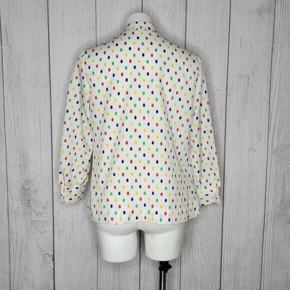 Vintage Rainbow Polka Dot 2 Piece Set, Dress and Matching Jacket - Picture 11 of 11